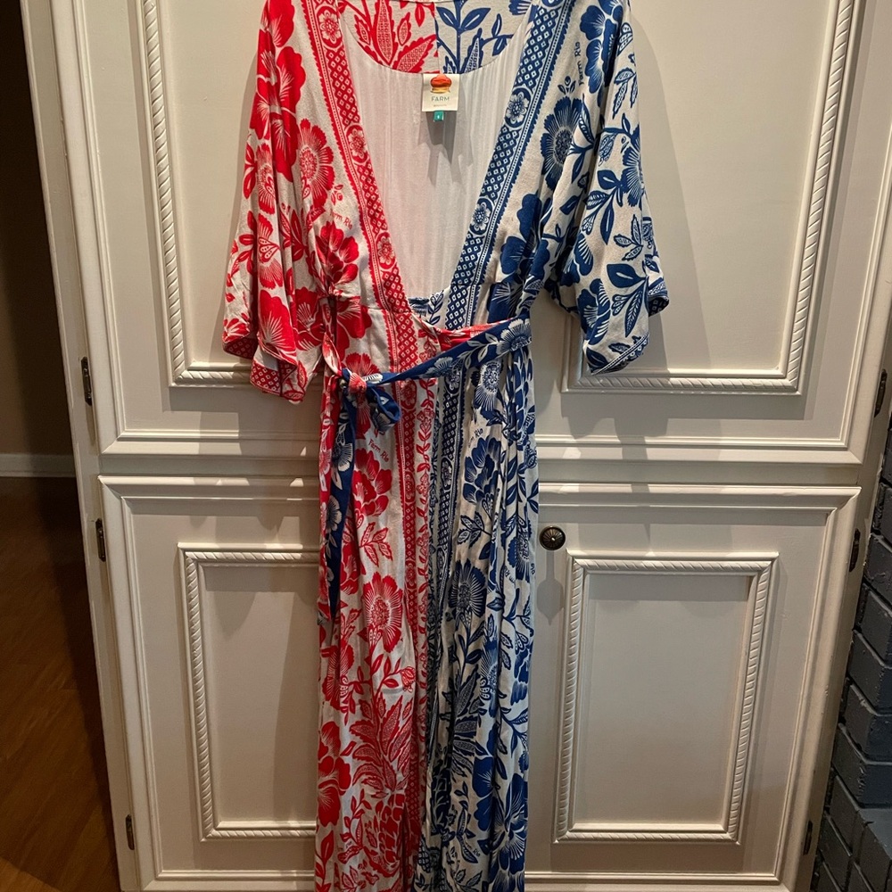 Farm Rio wrap dress pineapple 🍍 floral